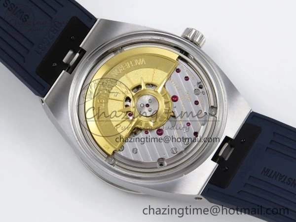 Overseas 4500V SS MKSF 1:1 Best Edition Blue Dial on Blue Rubber Strap A5100