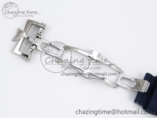 Overseas 4500V SS MKSF 1:1 Best Edition Blue Dial on Blue Rubber Strap A5100