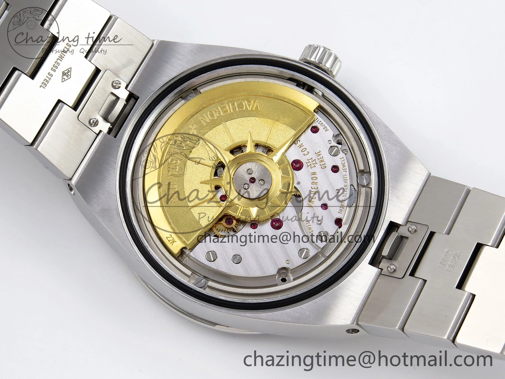 Overseas 4500V SS MKSF 1:1 Best Edition Blue Dial on SS Bracelet A5100