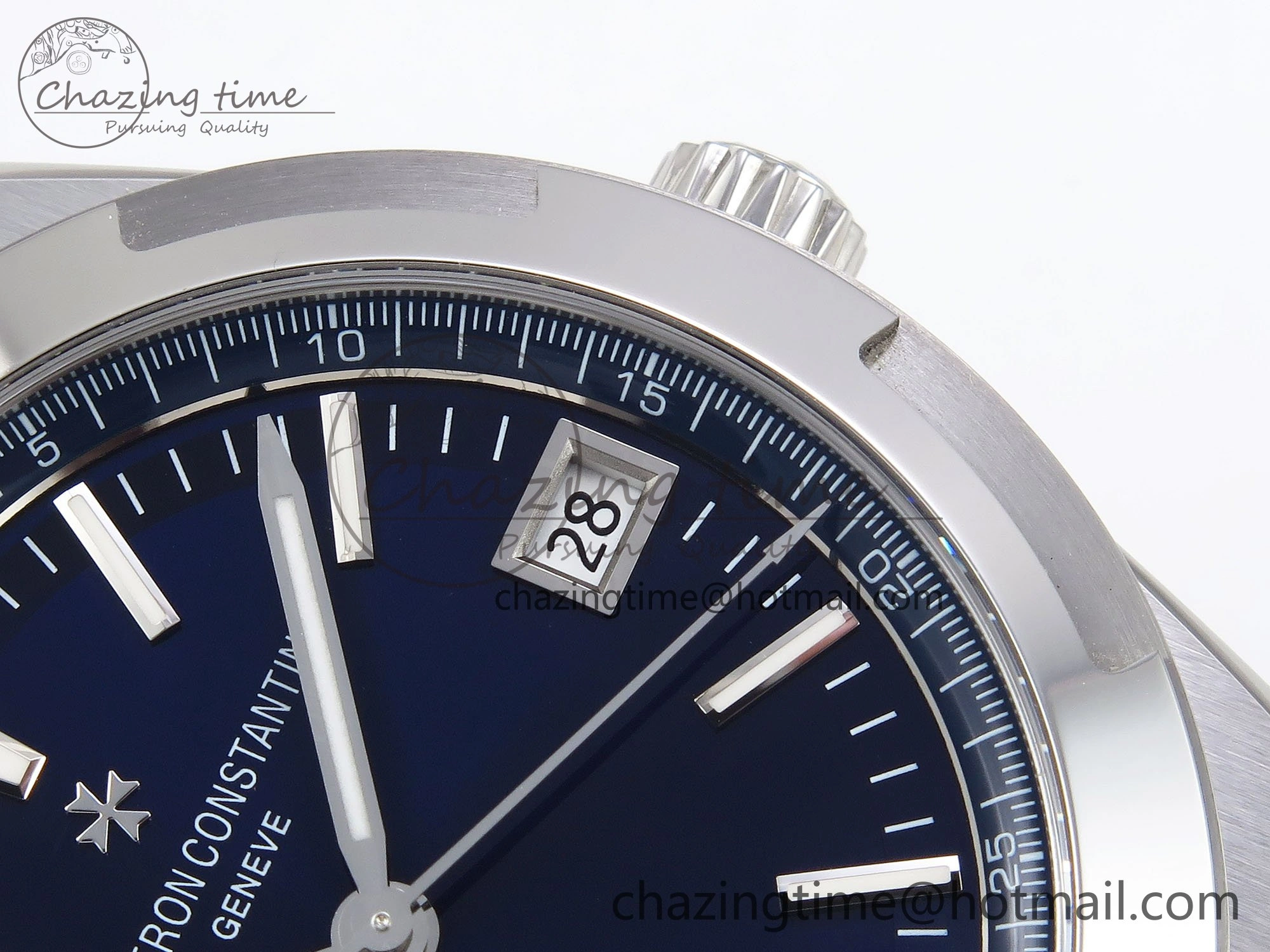 Overseas 4500V SS MKSF 1:1 Best Edition Blue Dial on SS Bracelet A5100