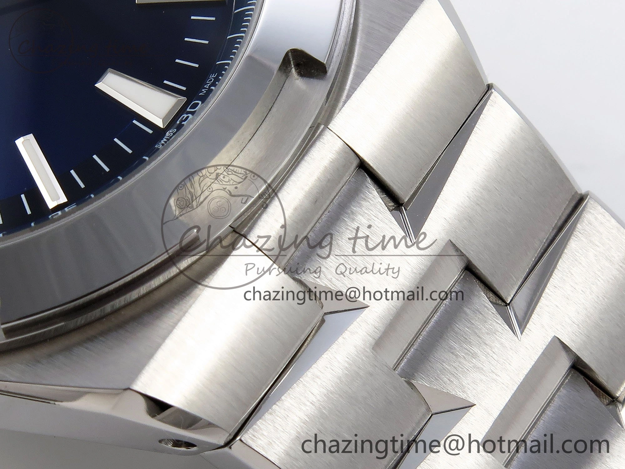 Overseas 4500V SS MKSF 1:1 Best Edition Blue Dial on SS Bracelet A5100