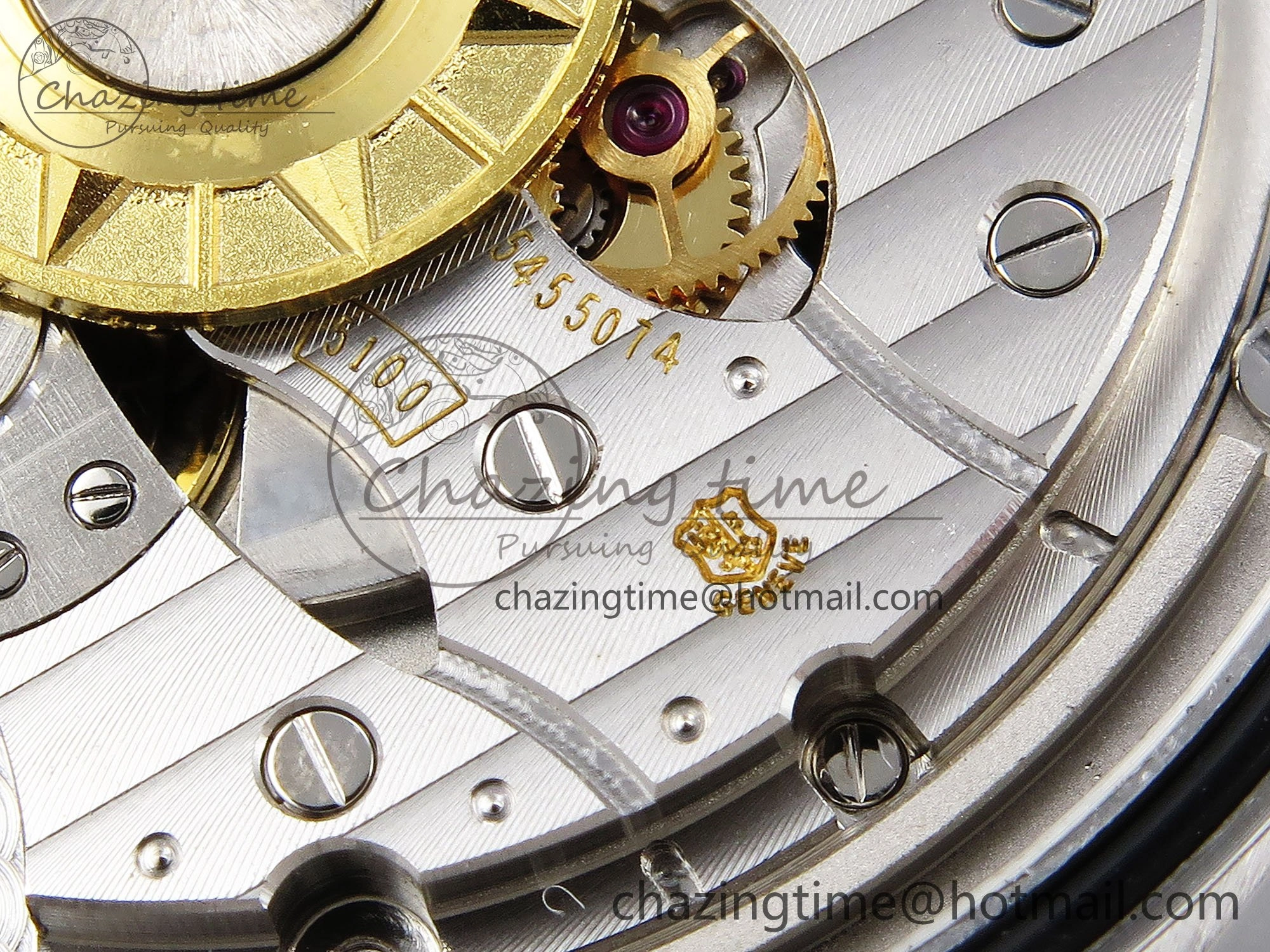 Overseas 4500V SS MKSF 1:1 Best Edition Brown Dial on Brown Rubber Strap A5100