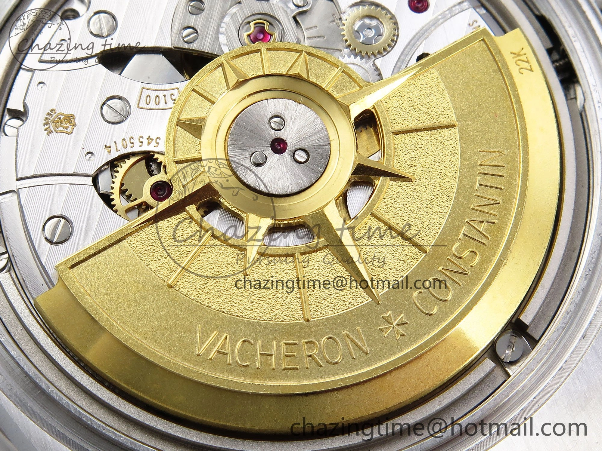 Overseas 4500V SS MKSF 1:1 Best Edition Brown Dial on Brown Rubber Strap A5100