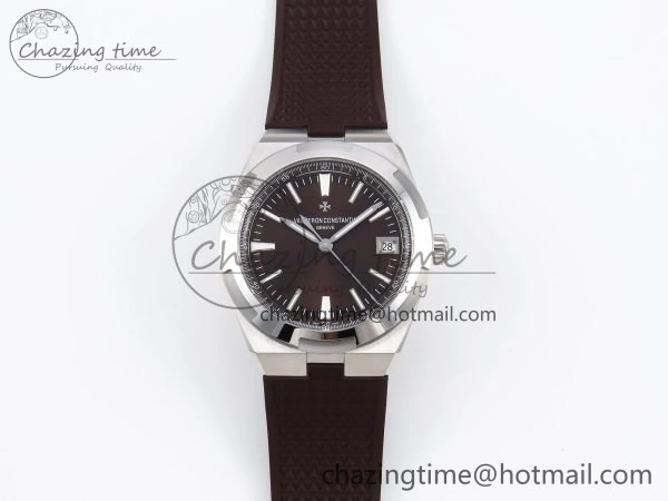 Overseas 4500V SS MKSF 1:1 Best Edition Brown Dial on Brown Rubber Strap A5100