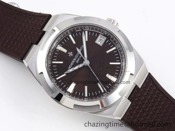Overseas 4500V SS MKSF 1:1 Best Edition Brown Dial on Brown Rubber Strap A5100