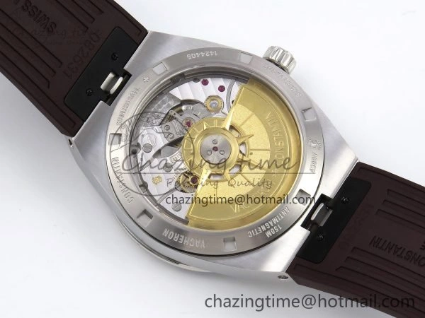 Overseas 4500V SS MKSF 1:1 Best Edition Brown Dial on Brown Rubber Strap A5100