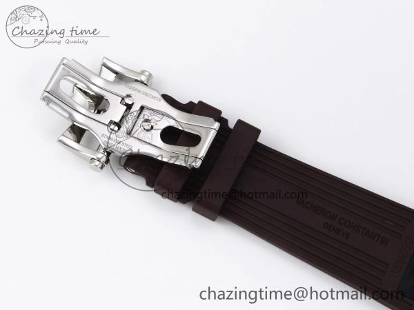 Overseas 4500V SS MKSF 1:1 Best Edition Brown Dial on Brown Rubber Strap A5100