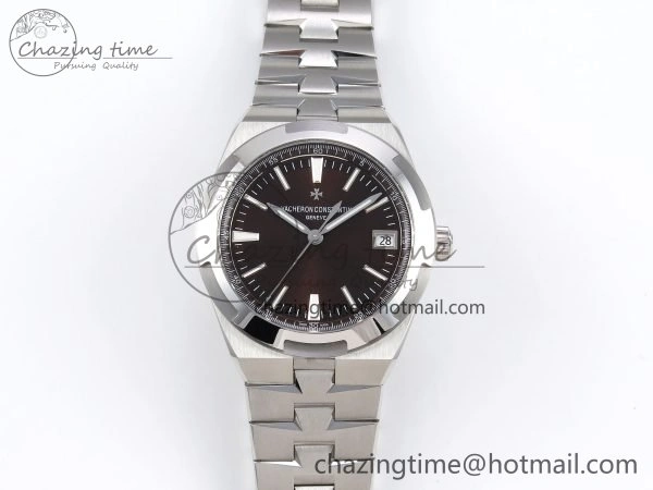 Overseas 4500V SS MKSF 1:1 Best Edition Brown Dial on SS Bracelet A5100
