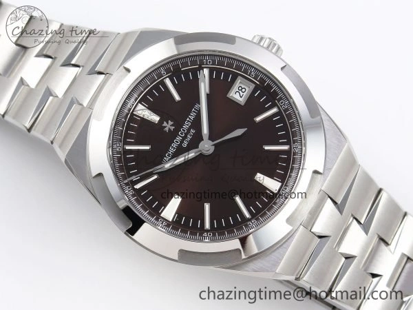 Overseas 4500V SS MKSF 1:1 Best Edition Brown Dial on SS Bracelet A5100