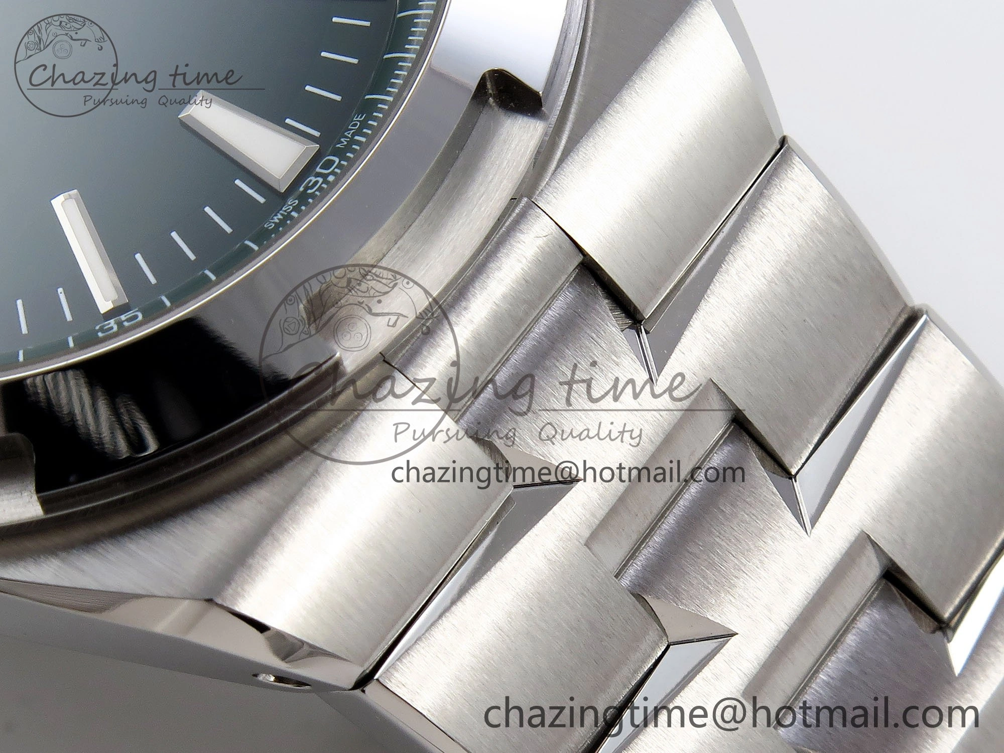 Overseas 4500V SS MKSF 1:1 Best Edition Green Dial on SS Bracelet A5100