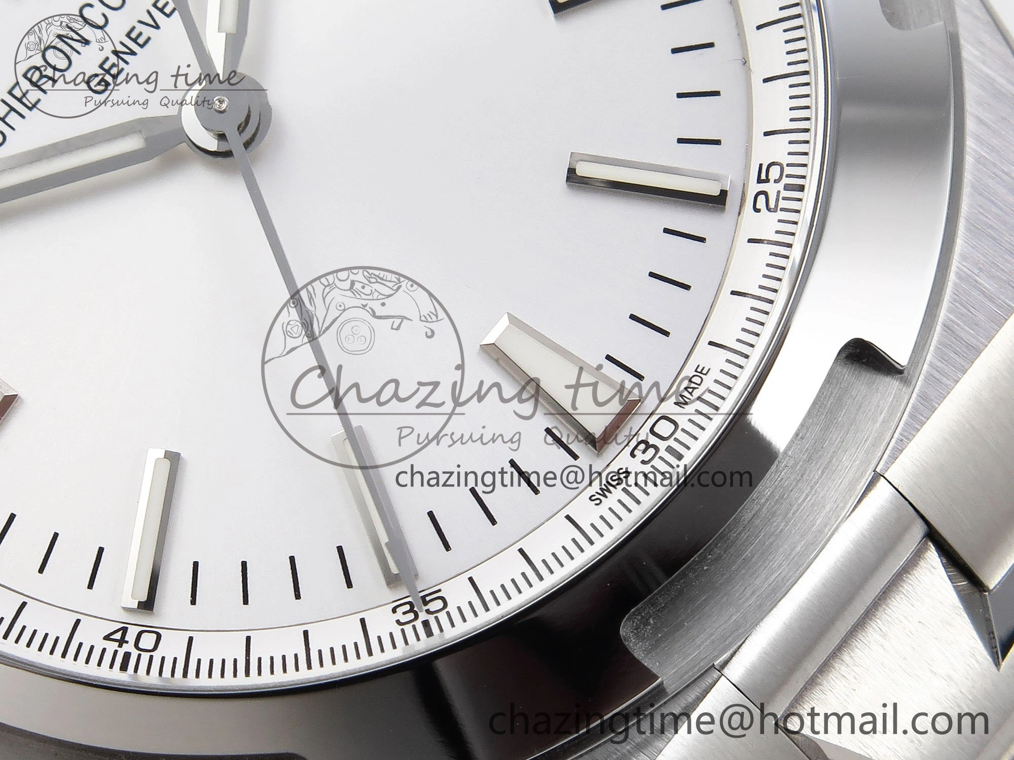 Overseas 4500V SS MKSF 1:1 Best Edition White Dial on SS Bracelet A5100