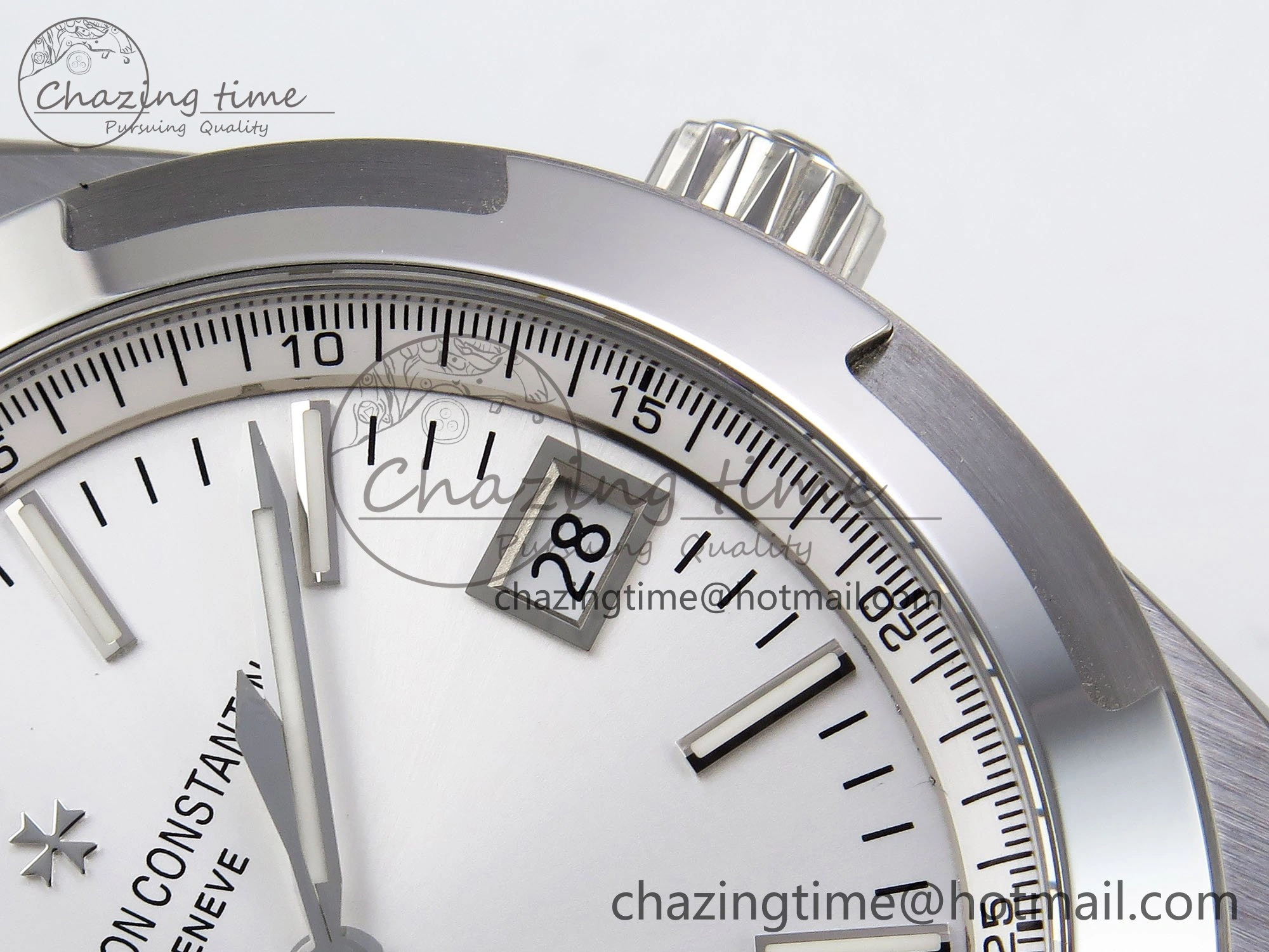 Overseas 4500V SS MKSF 1:1 Best Edition White Dial on SS Bracelet A5100