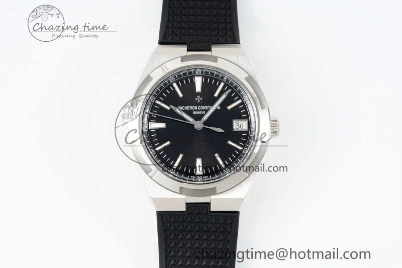 Overseas 4500V SS ZF 1:1 Best Edition Black Dial on Black Rubber Strap A5100