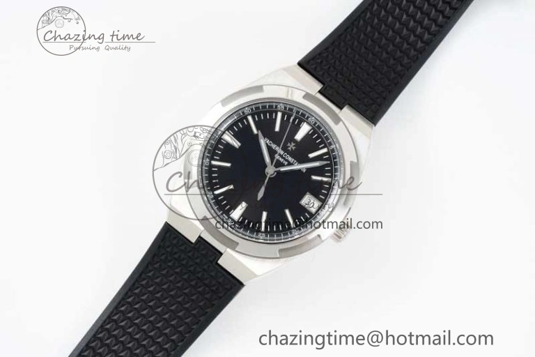 Overseas 4500V SS ZF 1:1 Best Edition Black Dial on Black Rubber Strap A5100