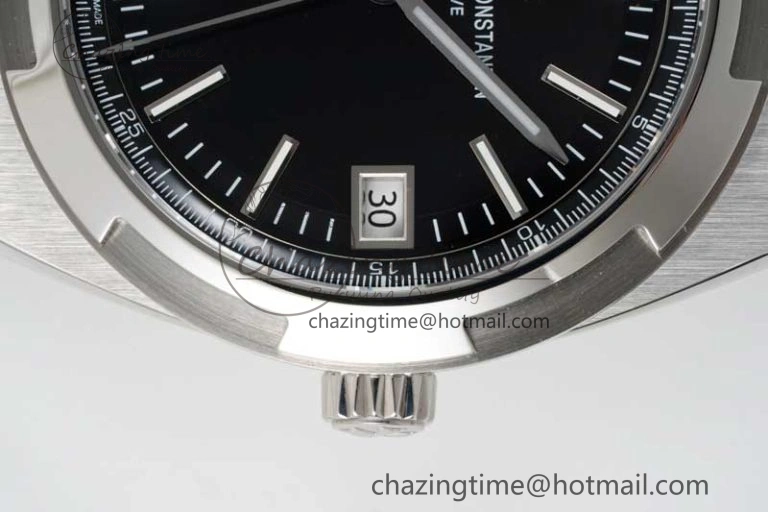 Overseas 4500V SS ZF 1:1 Best Edition Black Dial on Black Rubber Strap A5100