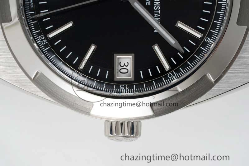 Overseas 4500V SS ZF 1:1 Best Edition Black Dial on Black Rubber Strap A5100