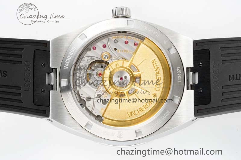 Overseas 4500V SS ZF 1:1 Best Edition Black Dial on Black Rubber Strap A5100