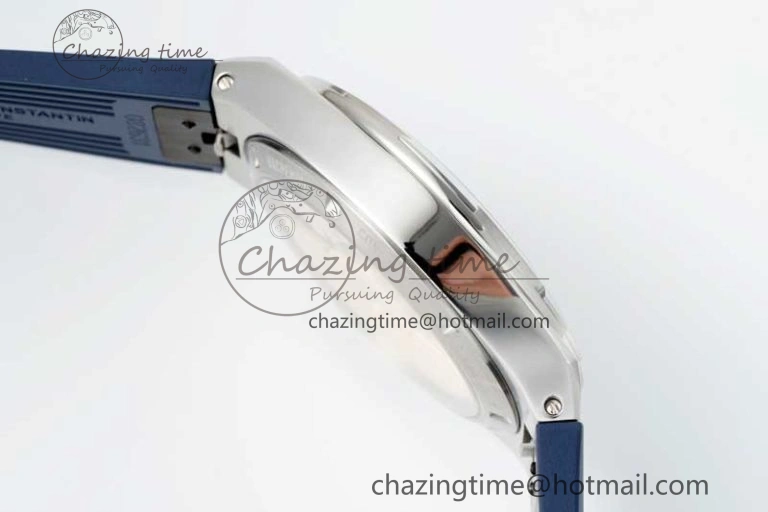 Overseas 4500V SS ZF 1:1 Best Edition Blue Dial on Blue Rubber Strap A5100