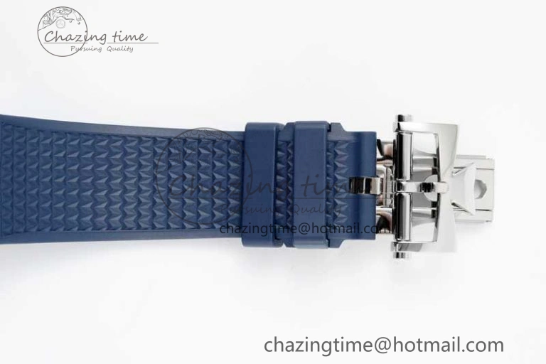 Overseas 4500V SS ZF 1:1 Best Edition Blue Dial on Blue Rubber Strap A5100