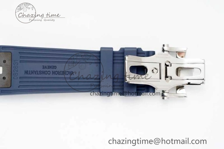Overseas 4500V SS ZF 1:1 Best Edition Blue Dial on Blue Rubber Strap A5100