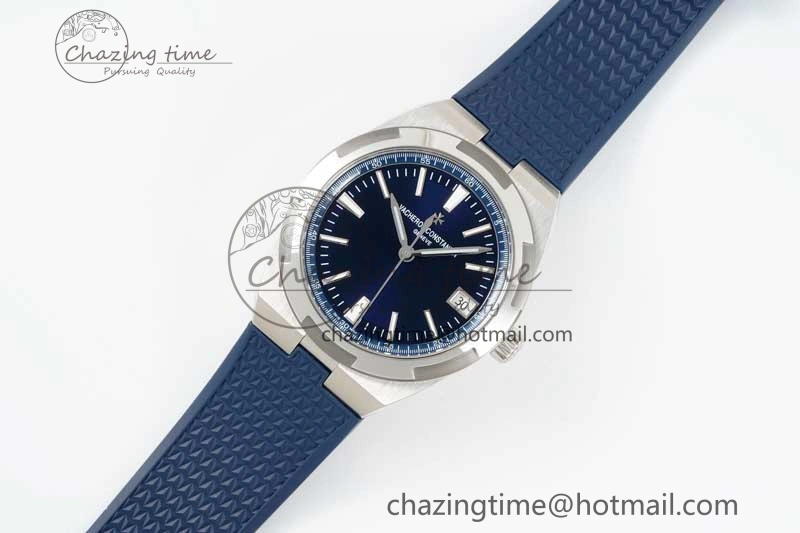Overseas 4500V SS ZF 1:1 Best Edition Blue Dial on Blue Rubber Strap A5100