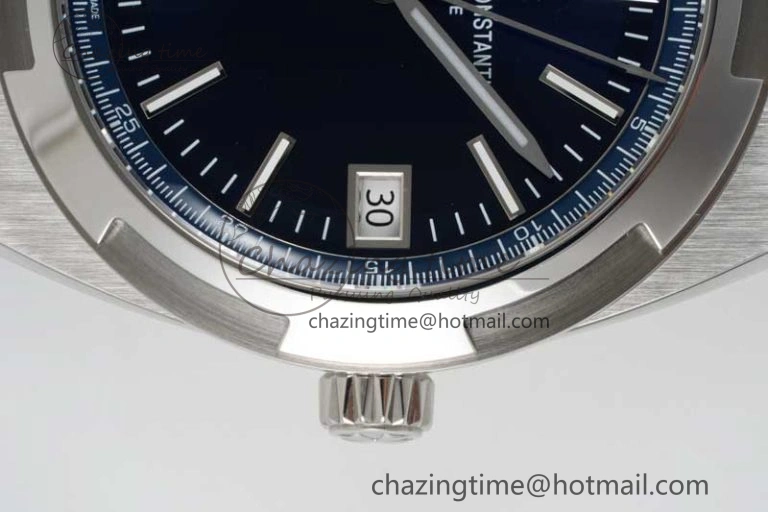 Overseas 4500V SS ZF 1:1 Best Edition Blue Dial on Blue Rubber Strap A5100
