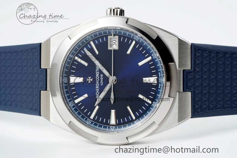 Overseas 4500V SS ZF 1:1 Best Edition Blue Dial on Blue Rubber Strap A5100