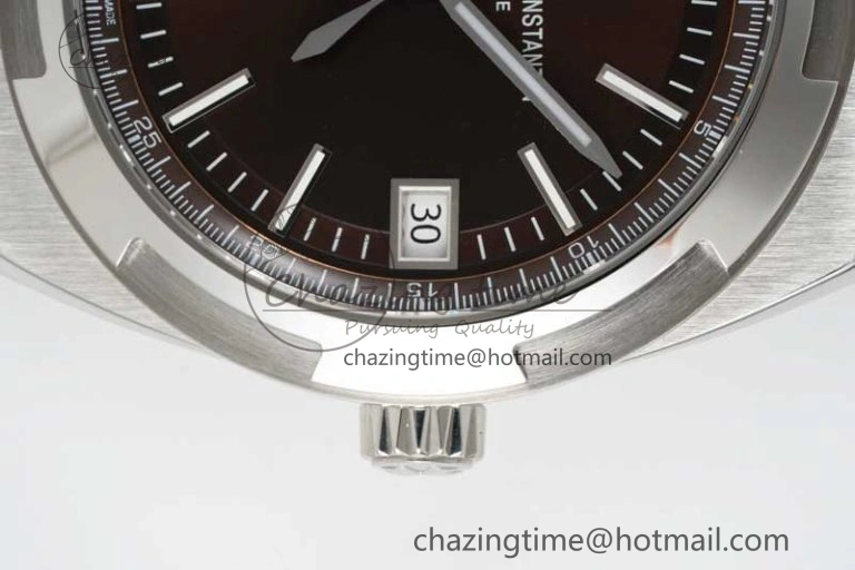 Overseas 4500V SS ZF 1:1 Best Edition Brown Dial on Brown Rubber Strap A5100