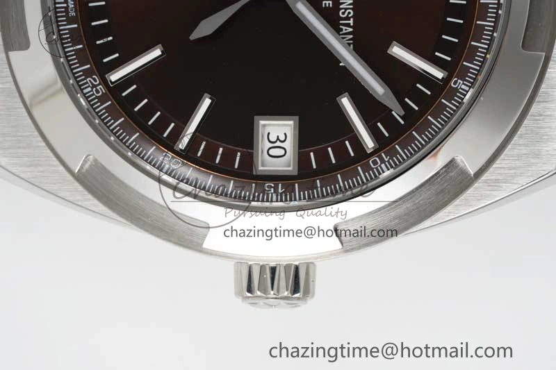 Overseas 4500V SS ZF 1:1 Best Edition Brown Dial on Brown Rubber Strap A5100