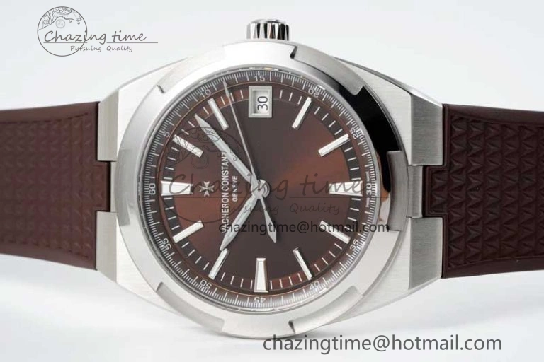 Overseas 4500V SS ZF 1:1 Best Edition Brown Dial on Brown Rubber Strap A5100