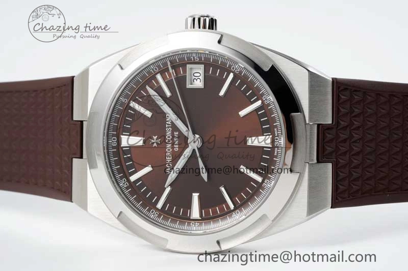 Overseas 4500V SS ZF 1:1 Best Edition Brown Dial on Brown Rubber Strap A5100