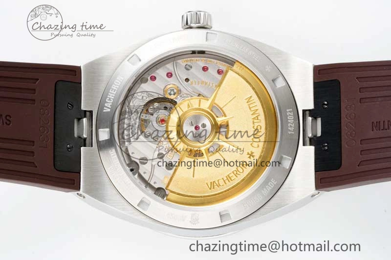 Overseas 4500V SS ZF 1:1 Best Edition Brown Dial on Brown Rubber Strap A5100