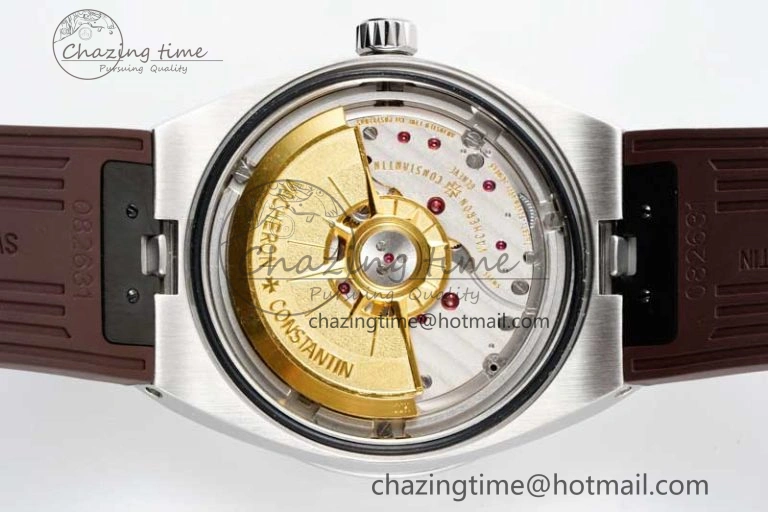 Overseas 4500V SS ZF 1:1 Best Edition Brown Dial on Brown Rubber Strap A5100