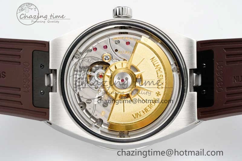 Overseas 4500V SS ZF 1:1 Best Edition Brown Dial on Brown Rubber Strap A5100