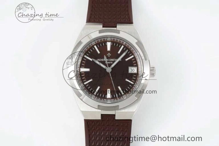 Overseas 4500V SS ZF 1:1 Best Edition Brown Dial on Brown Rubber Strap A5100