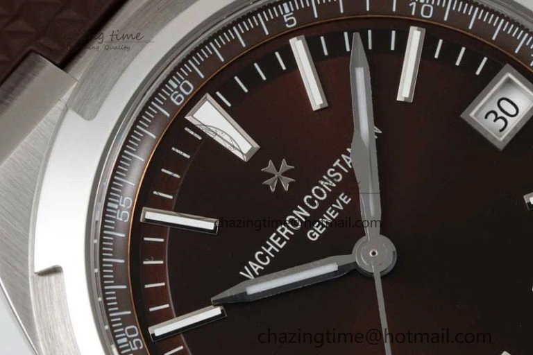 Overseas 4500V SS ZF 1:1 Best Edition Brown Dial on Brown Rubber Strap A5100
