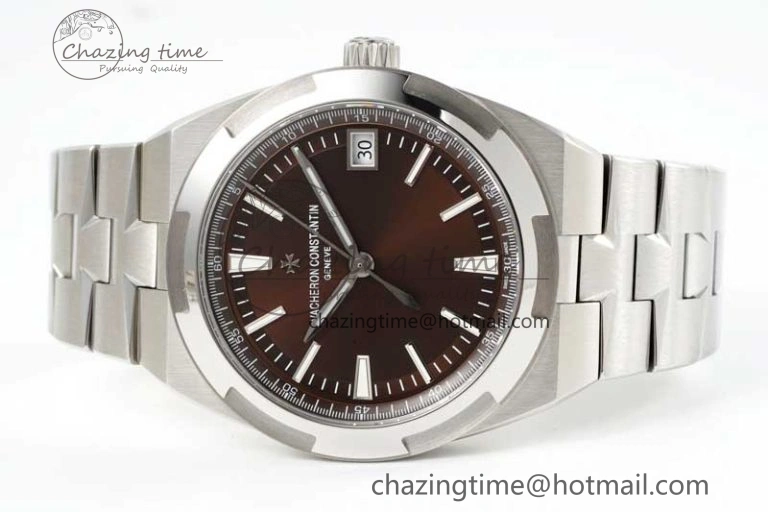 Overseas 4500V SS ZF 1:1 Best Edition Brown Dial on SS Bracelet A5100