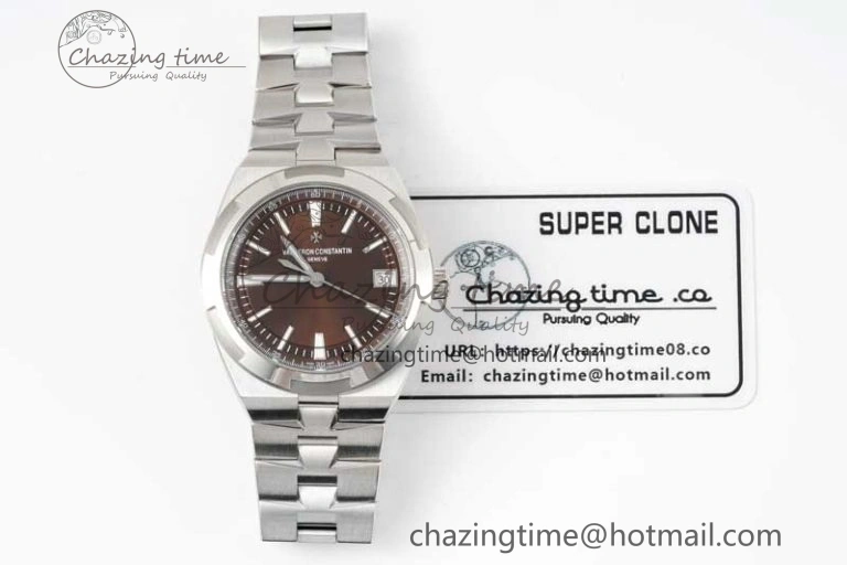 Overseas 4500V SS ZF 1:1 Best Edition Brown Dial on SS Bracelet A5100