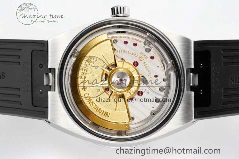 Overseas 4500V SS ZF 1:1 Best Edition Silver Dial on Black Rubber Strap A5100