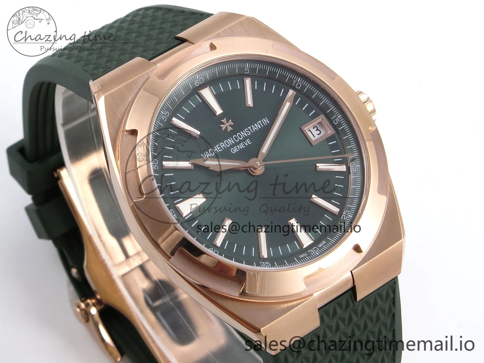 Overseas 4520V RG 8F Best Edition Green Dial On Green Rubber Strap A5100