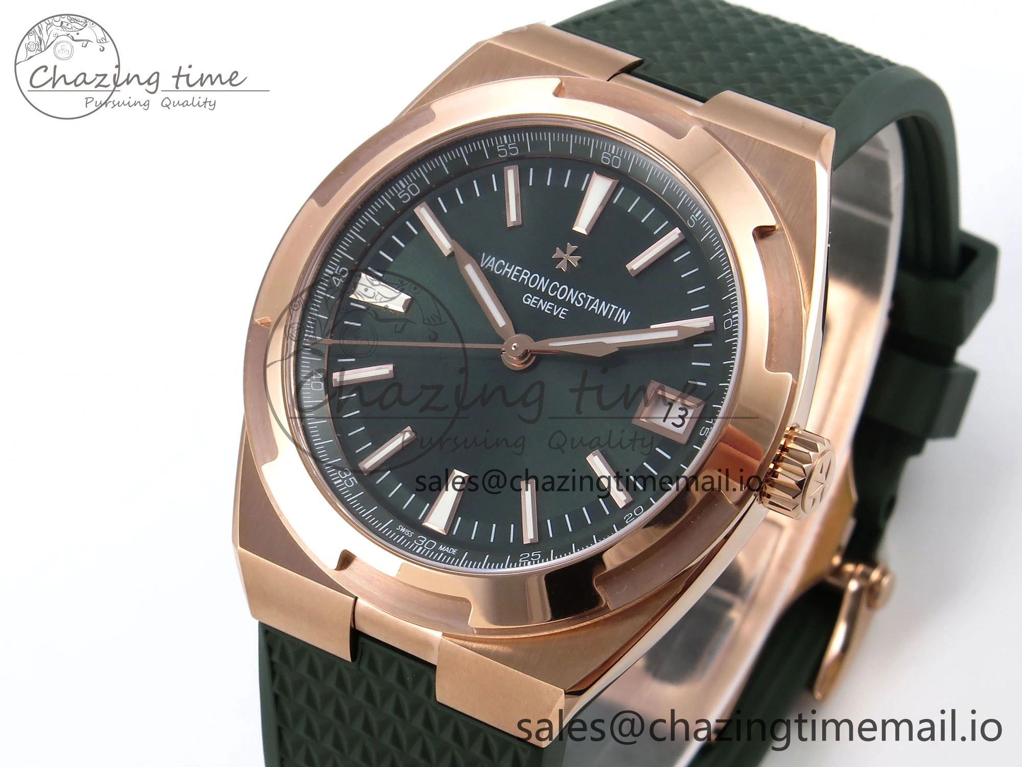 Overseas 4520V RG 8F Best Edition Green Dial On Green Rubber Strap A5100