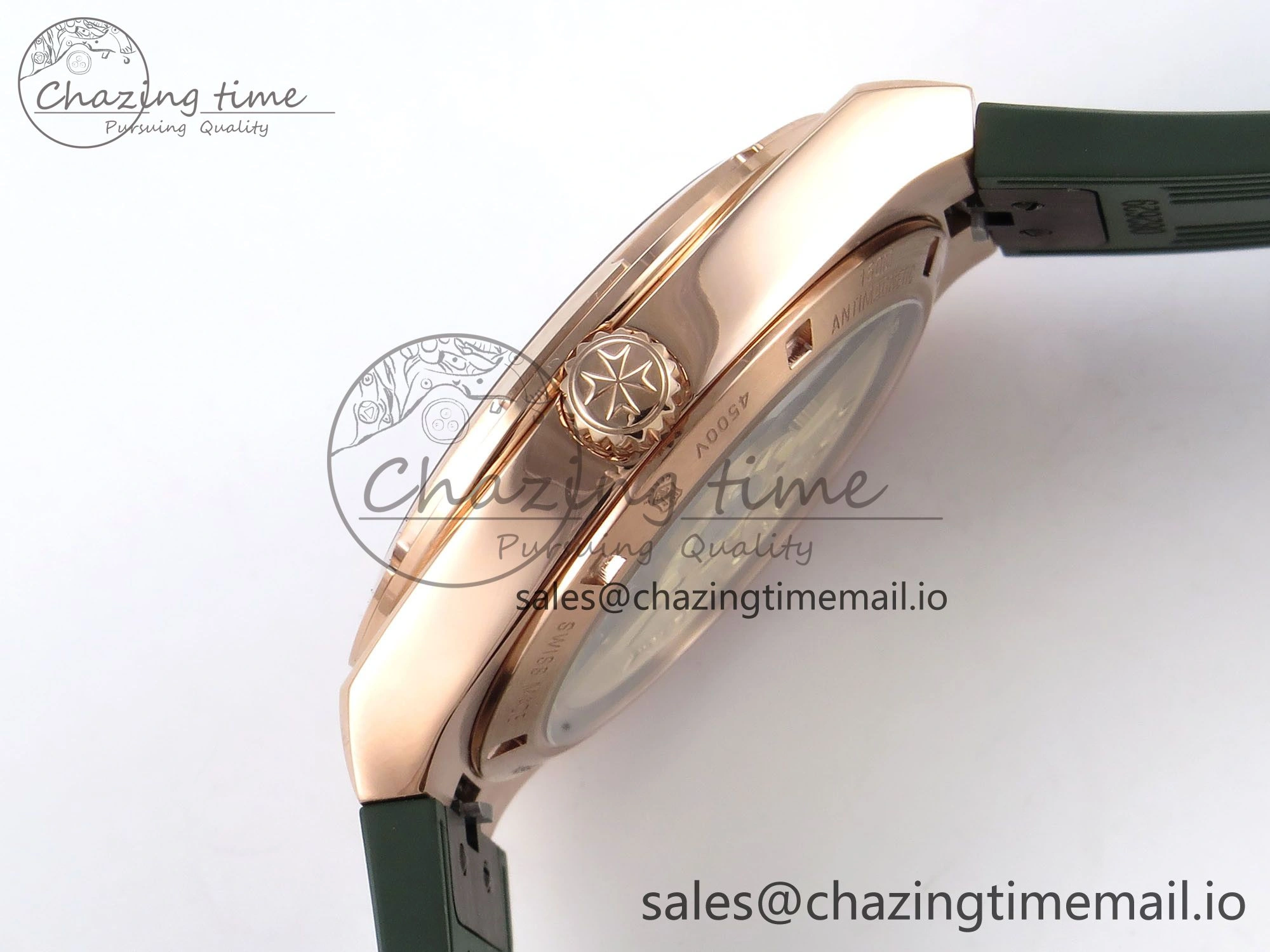 Overseas 4520V RG 8F Best Edition Green Dial On Green Rubber Strap A5100
