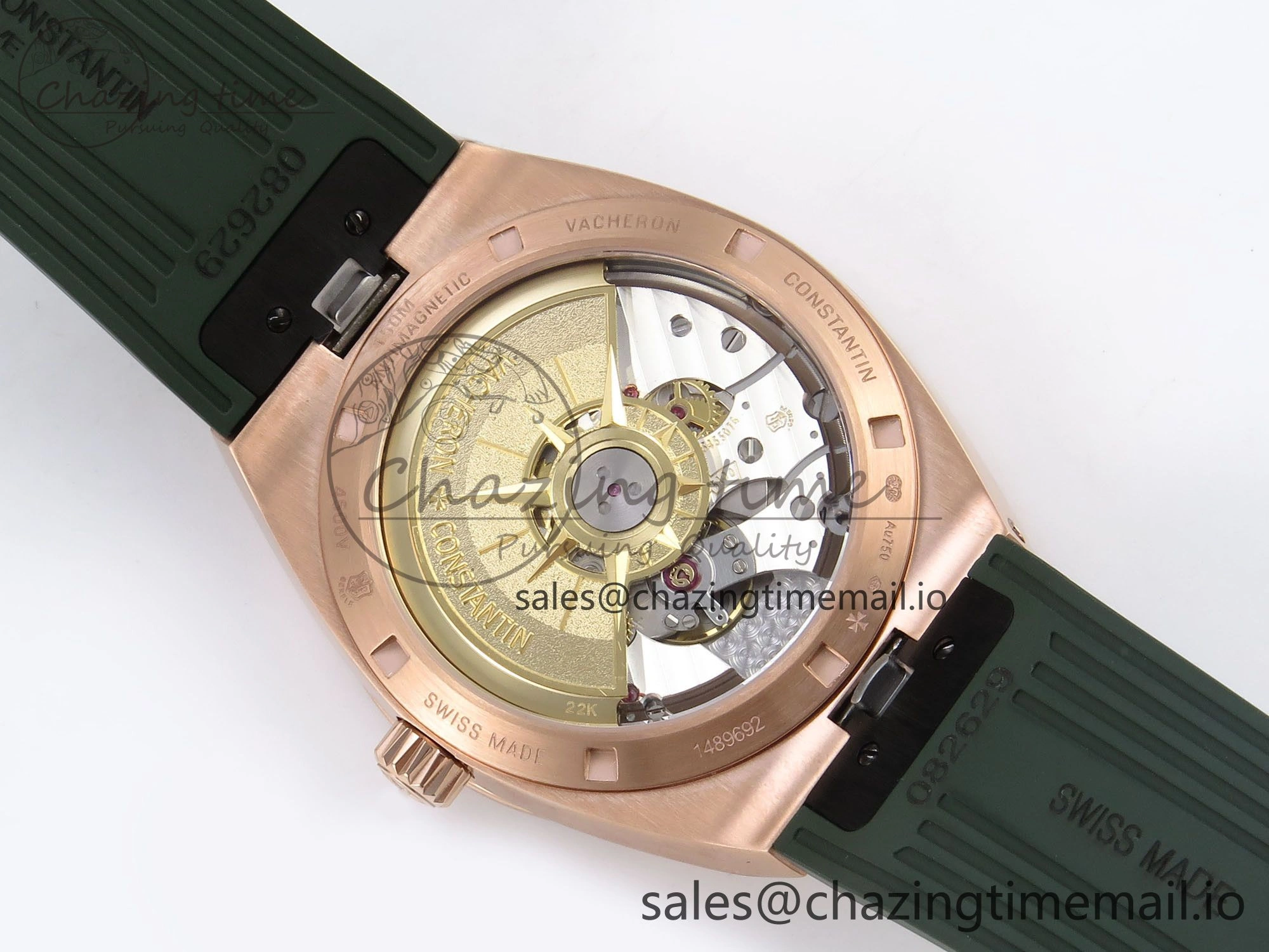 Overseas 4520V RG 8F Best Edition Green Dial On Green Rubber Strap A5100