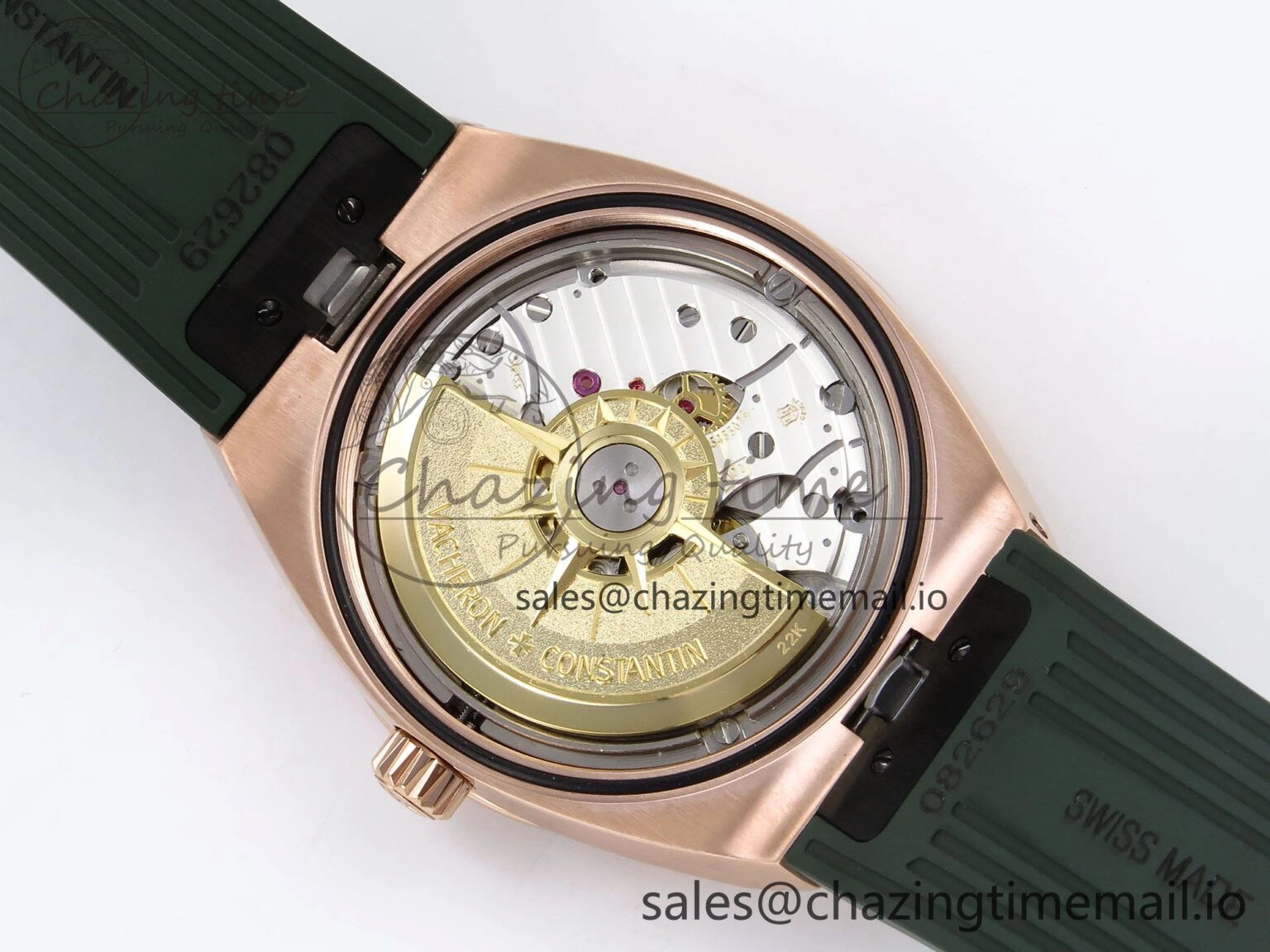 Overseas 4520V RG 8F Best Edition Green Dial On Green Rubber Strap A5100