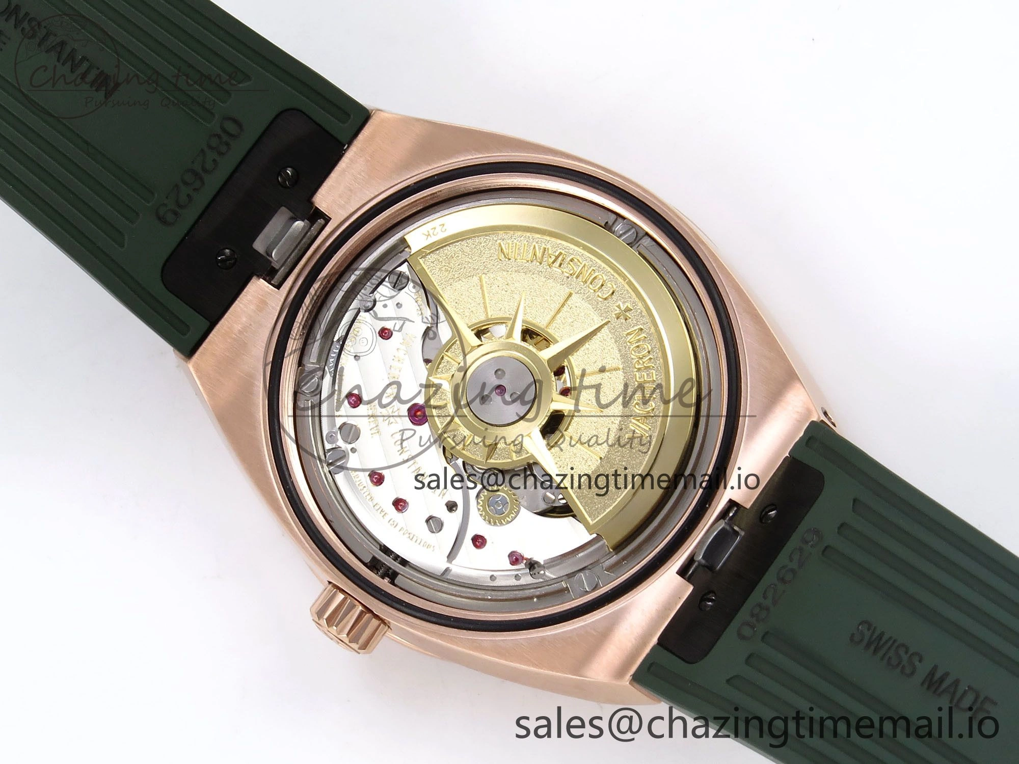 Overseas 4520V RG 8F Best Edition Green Dial On Green Rubber Strap A5100
