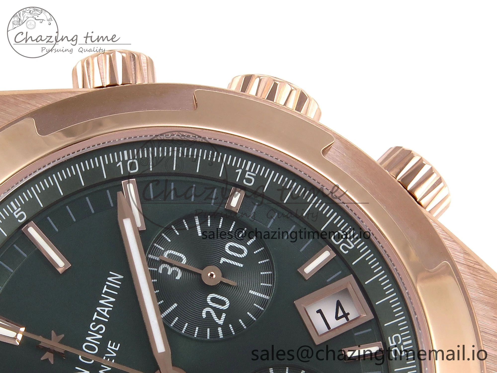 Overseas 4520V RG 8F Best Edition Green Dial On Green Rubber Strap A7750 Modified to A5200