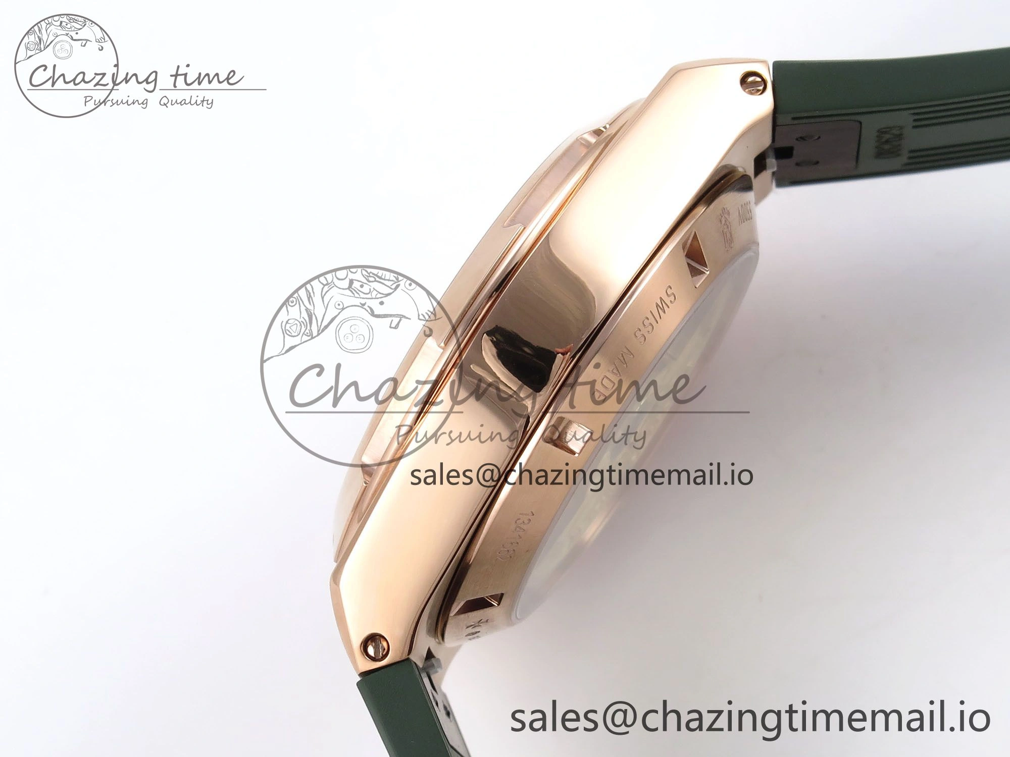 Overseas 4520V RG 8F Best Edition Green Dial On Green Rubber Strap A7750 Modified to A5200