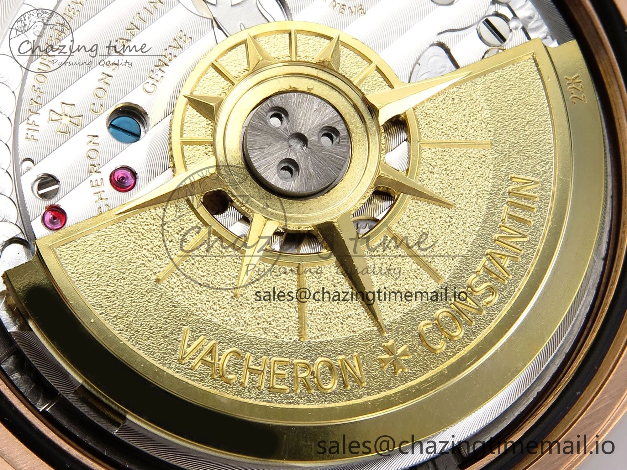 Overseas 4520V RG 8F Best Edition Green Dial On Green Rubber Strap A7750 Modified to A5200