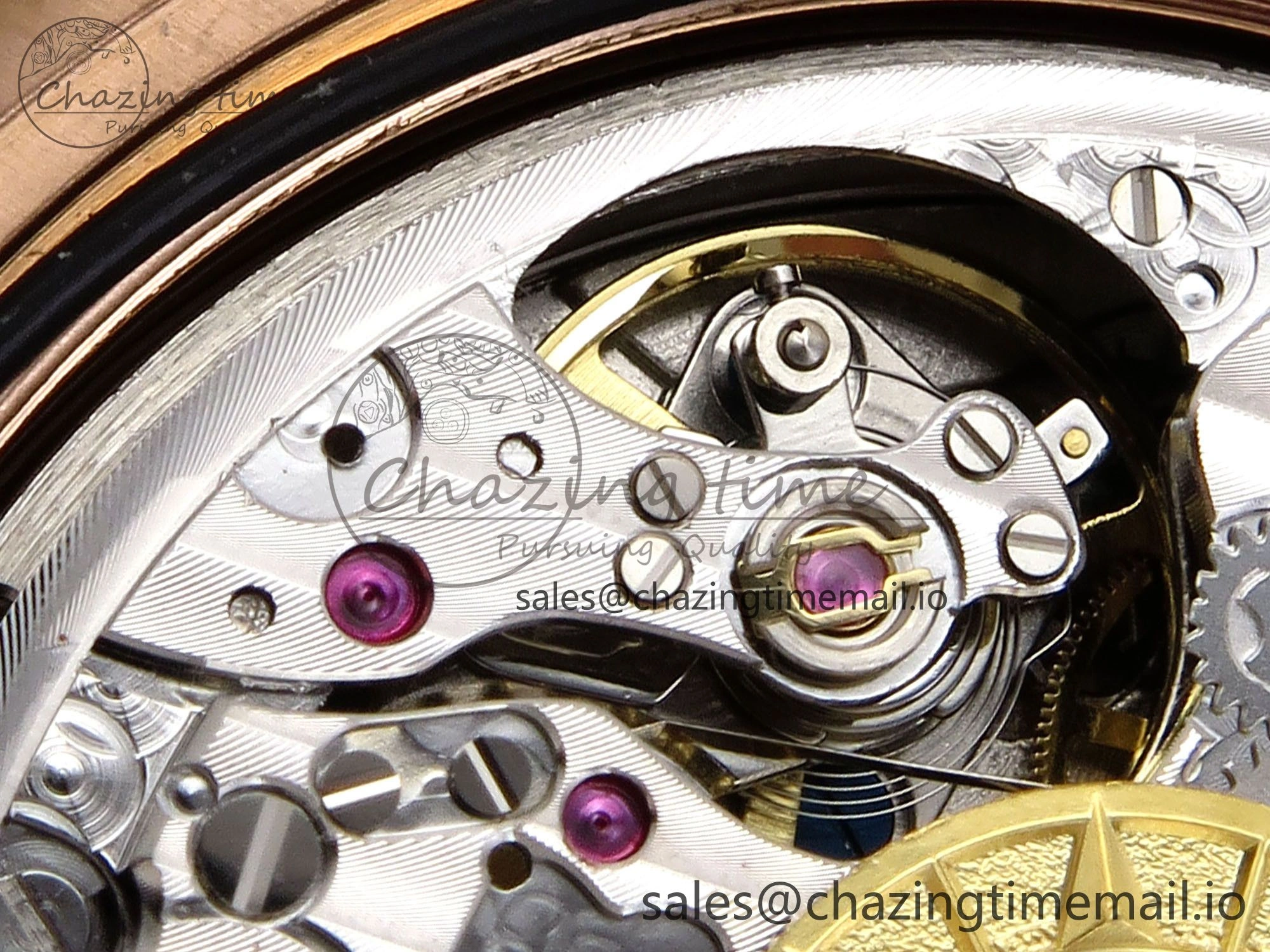 Overseas 4520V RG 8F Best Edition Green Dial On Green Rubber Strap A7750 Modified to A5200