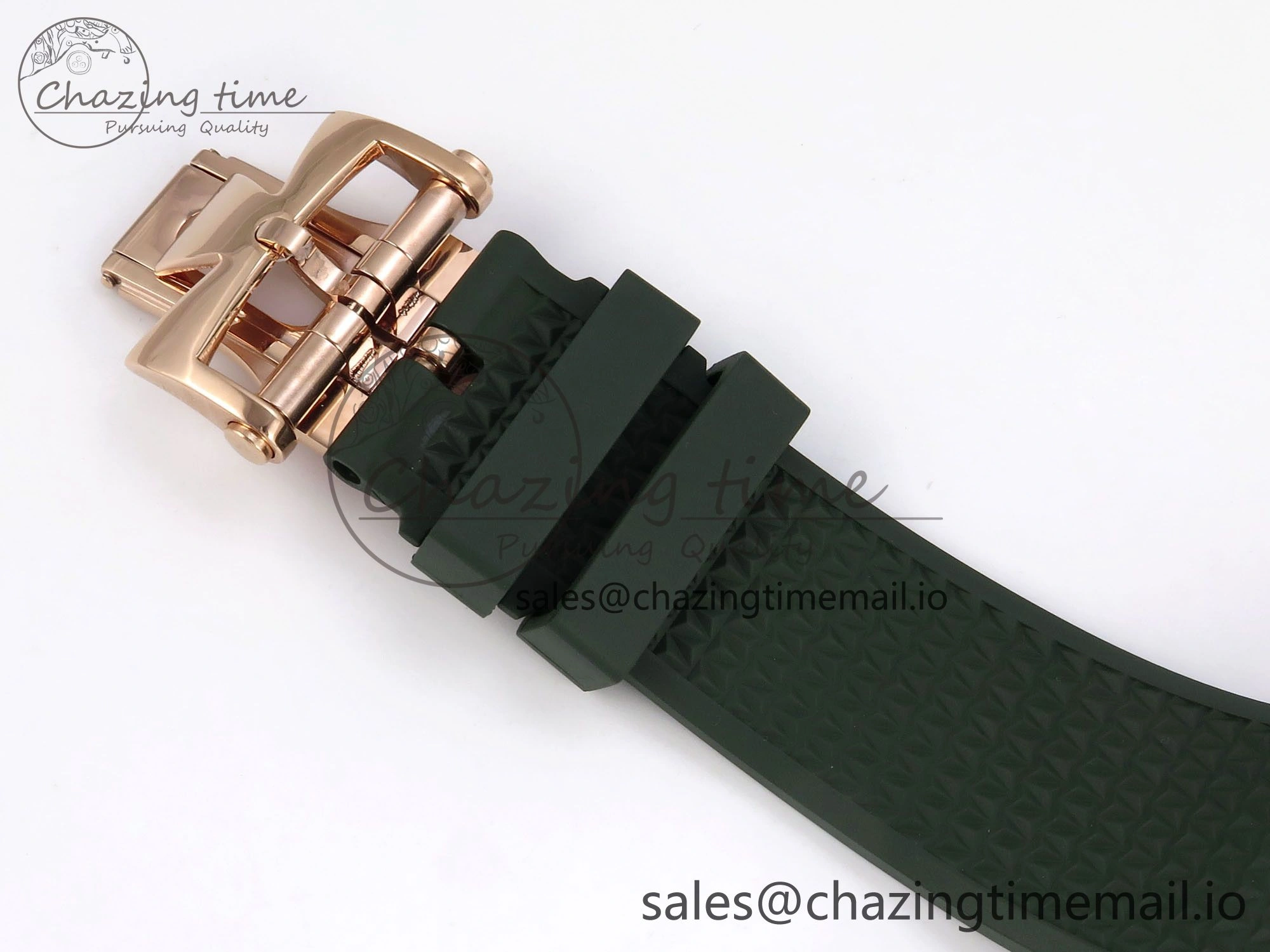 Overseas 4520V RG 8F Best Edition Green Dial On Green Rubber Strap A7750 Modified to A5200